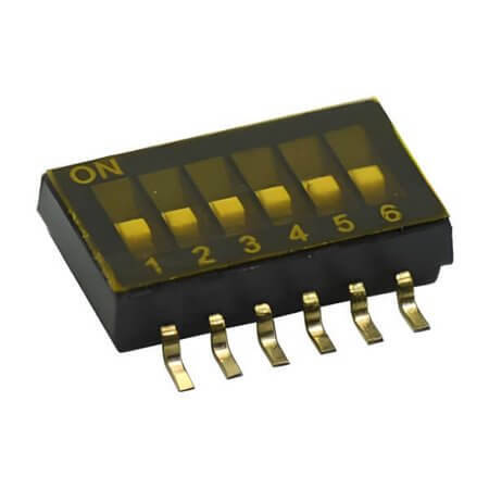 L-KLS7-KPR-06-N-00 SWITCH DIP 6 Pos. SPST 25mA 24VDC SMT V/T - 1