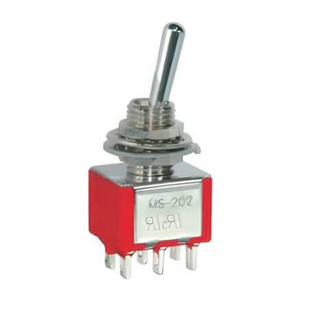 L-KLS7-MS-202-A1 SWITCH TOGGLE 2A 250VAC 2POLE ON-ON - 1
