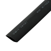 L-KLS8-01140-HT-12 HEAT SHRINK 12mm BLACK (MAKARON) 2:1 W/O UL - 1
