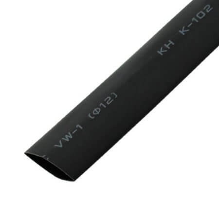 L-KLS8-01140-HT-12 HEAT SHRINK 12mm BLACK (MAKARON) 2:1 W/O UL - 1