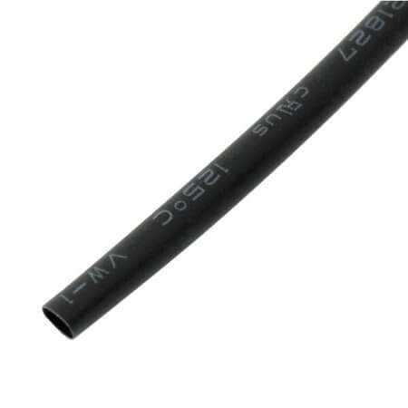 L-KLS8-01140-HT-3.0 HEAT SHRINK 3mm BLACK (MAKARON) 2:1 W/O UL - 1