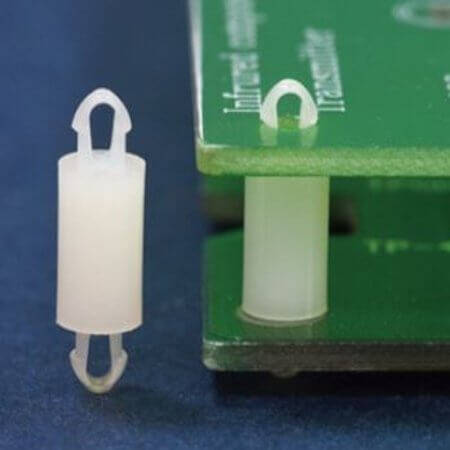 L-KLS8-0237-LCA-06 BARBED DISTANCE SNAP LOCK 6.0mm WHITE M2.54 - 1