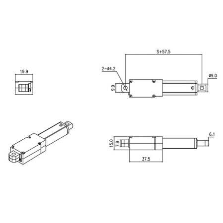 LA-T8-150 Strok Uzunluğu 150 mm 30 mm/S 20N DC 12V Elektrikli Putter Elektrikli Lineer Aktüatör Putter Kapılar/Pencereler için - 2