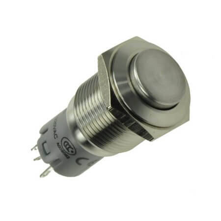 LAS2GQH-11Z/S-FP SWITCH METAL PUSH BUTTON 12MM ONPOW - 1