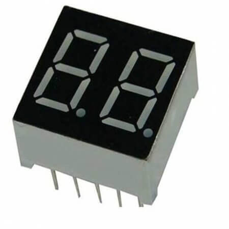 LB20561LWH3B LED DISPLAY 7 SEGMENT 2DIGIT 14.2MM (-) WHITE - 1