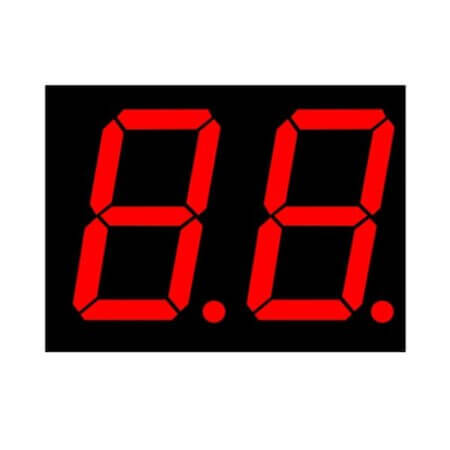 LB20801DUR1S-D-T105 LED DISPLAY 7 SEGMENT 2DIGIT 20.3MM (-) RED - 1