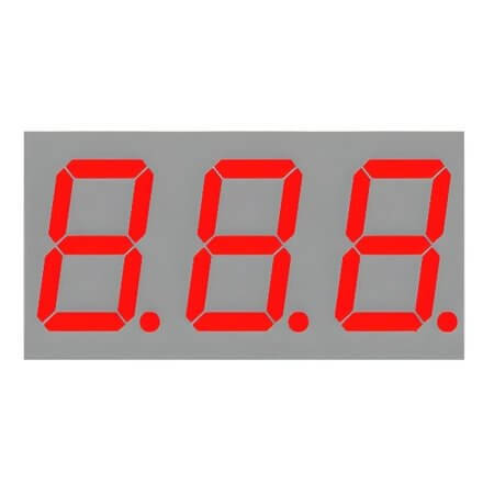 LB30562LUR0B-2 LED DISPLAY 7 SEGMENT 3DIGIT 14.2MM (-) RED - 1