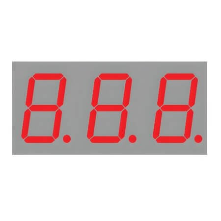 LB30801LUR0B-2 LED DISPLAY 7 SEGMENT 3DIGIT 20.32MM (-) RED - 1