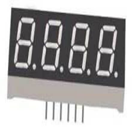 LB40361LUR0B-2 LED DISPLAY 7 SEGMENT 4DIGIT 9.2MM (-) RED - 1