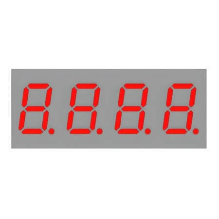 LB40401LUR0B-2 LED DISPLAY 7 SEGMENT 4DIGIT 10.16MM (-) RED - 1