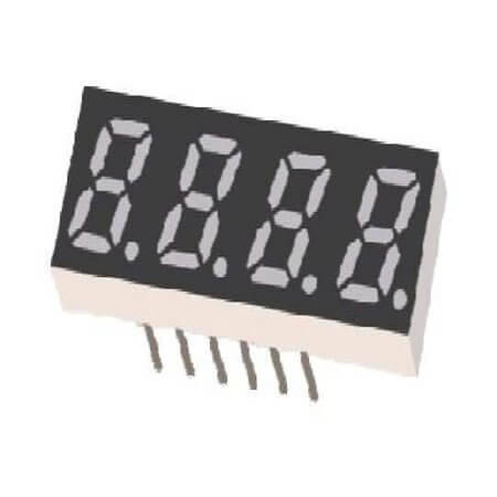 LB40401LY0B LED DISPLAY 7 SEGMENT 4DIGIT 10.16MM (-) YELLOW - 1