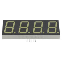 LB40801EWH3B-D LED DISPLAY 7 SEGMENT 4DIGIT 20.4MM (-) WHITE - 1