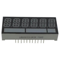 LB60432LUR1B- LED DISPLAY 11MM 6DIGIT (-) RED - 1