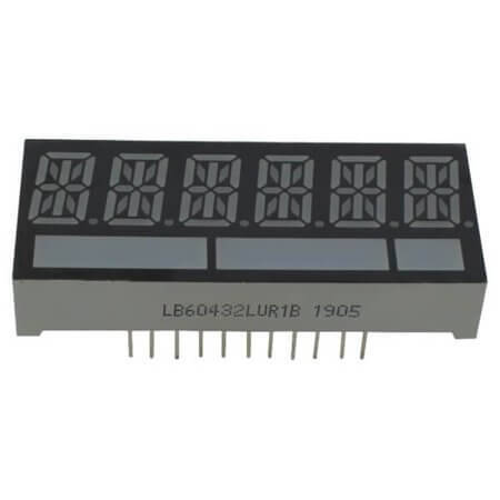 LB60432LUR1B- LED DISPLAY 11MM 6DIGIT (-) RED - 1