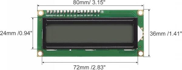 LCD1602 Gray Backlight 5V - 2