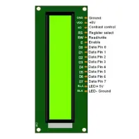 LCD1602 Yellow Green Backlight 5V - 3