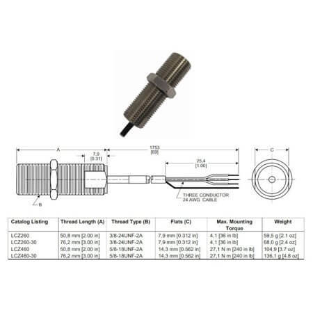 LCZ460 SENSOR HALL DIGITAL WIRE LEADS - 1