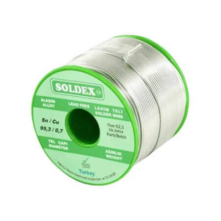 LEHİM TELİ 305075 GÜMÜŞLÜ KURŞUNSUZ LEHİM TELİ 0,75mm 500gr - 1
