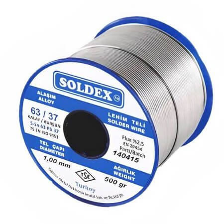 LEHİM TELİ 631002 KURŞUNLU LEHİM TELİ Sn63 Pb37 1,00mm 200gr - 1
