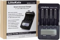 LiitoKala Lii-500 Çok Fonksiyonlu Şarj Cihazı 18650/18650/26650 Usb 5V Çıkış Geniş LCD Ekran Tam Set EU Fişli - 1