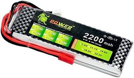 Lion 2200MAH 2S 7.4V 35C Yüksek Güç Yüksek Kaliteli Model Uçak LIPO Pil T Dişi - 3