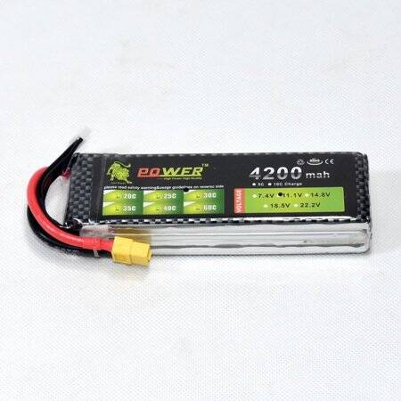 Lion 5200MAH 3S 11.1V 35C Yüksek Güç Yüksek Kaliteli Model Uçak LIPO Pil XT60 Dişi - 2