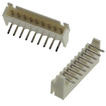 L-KLS1-2.50-09-R CON.T.B.2.50MM 9PIN 90C MALE WHITE WITH EAR - 1