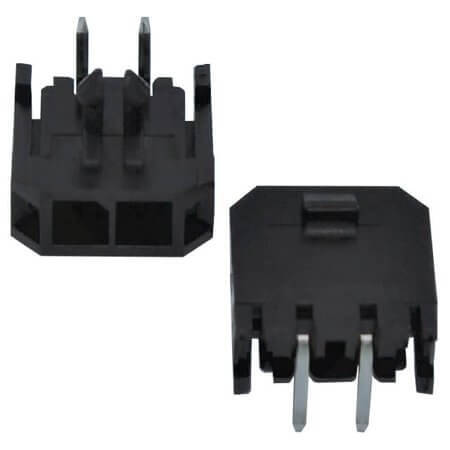 L-KLS1-XM1-3.00-1X02-R CON.T.B.3.00MM 2PIN(1X2) MALE THT R/A BLACK - 1
