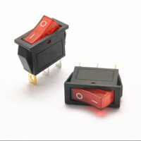 L-KLS7-001-11/N-C-2-RE/B SWITCH ROCKER ON-OFF 3P W/LAMP 30A/250VAC - 1