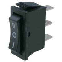L-KLS7-003-13-C-6-BK/BK- SWITCH ROCKER ON-OFF-ON 3PIN BLACK - 1