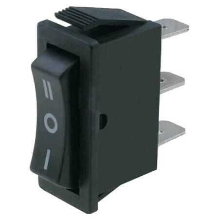 L-KLS7-003-13-C-7-BK/BK- SWITCH ROCKER ON-OFF-ON 3PIN BLACK - 1