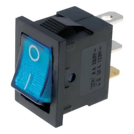 L-KLS7-015-101N11RB SWITCH ROCKER SPST ON-OFF 3P 6A 250V RED - 1