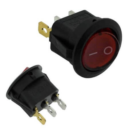 L-KLS7-020-101N11RB SWITCH ROCKER ON-OFF WITH LED/RED (NEON LAMP) - 1