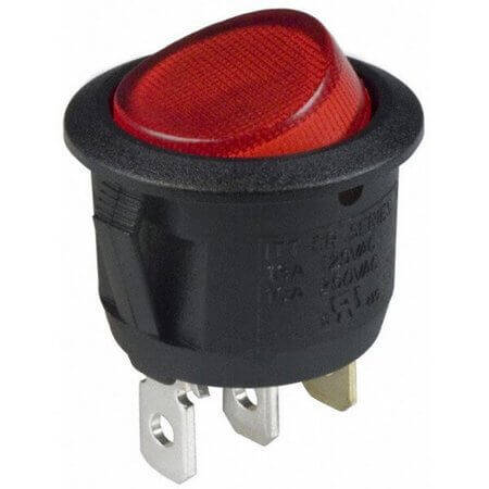 L-KLS7-023-101011RB SWITCH ROCKER ON-OFF 0.8X4.7MM BLCK /RED - 1