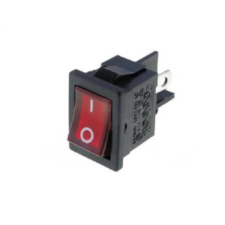 L-KLS7-024-201N13RB ROCKER SWITCH ON-OFF DPST 220V NEON LAMP 8A/250VAC - 1