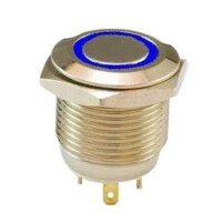 L-KLS7-LPB-M16-02D-W SWITCH PUSH BUTTON ON-OFF M16 WITH LED - 1
