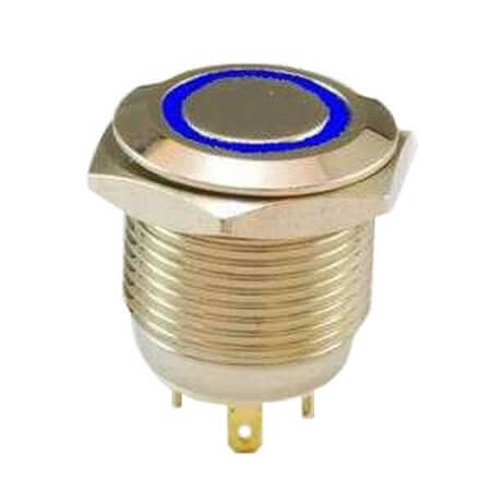 L-KLS7-LPB-M16-02D-W SWITCH PUSH BUTTON ON-OFF M16 WITH LED - 1