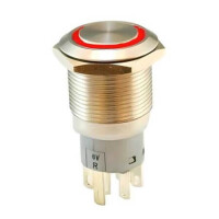 L-KLS7-LPB-M19-03-11A-Z- SWITCH PUSH BUTTON ON-OFF M19 WITH RED LED - 1
