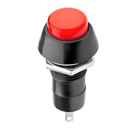 L-KLS7-PBS-006B-R SWITCH PUSH BUTTON ON-OFF RED ROUND CAP - 1