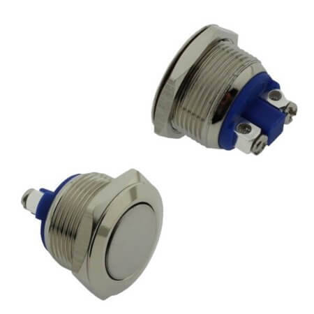 L-KLS7-PBS-014D SWITCH PUSH BUTTON 4A 125VAC OFF-(ON) METAL CAP - 1