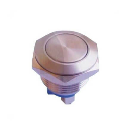 L-KLS7-PBS-014D-B SWITCH PUSH BUTTON 4A 125VAC OFF-(ON) METAL BLACK - 1