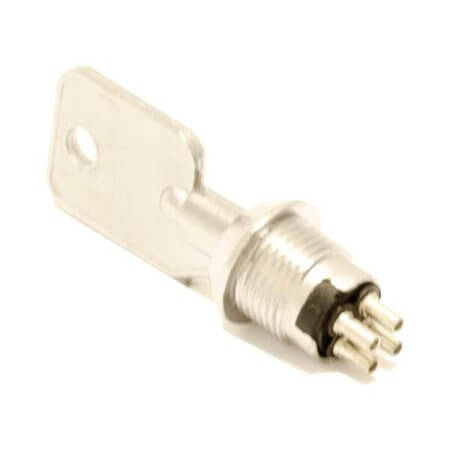 LS121 SWITCH KEYLOCK DPST 90° PCB 1A 240VAC - 1