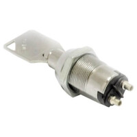 LS300 SWITCH KEYLOCK SPST 90° PCB 2A 240VAC - 1