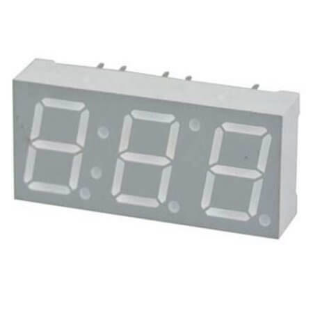 LTC-4624JD LED DISPLAY 7 SEGMENT 3DIGIT 10MM (+) RED - 1