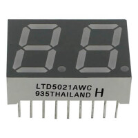LTD5021AWC LED DISPLAY 7 SEGMENT 2DIGIT 14.25MM (+) RED - 1