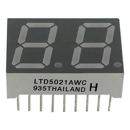 LTD5021AWC LED DISPLAY 7 SEGMENT 2DIGIT 14.25MM (+) RED - 1