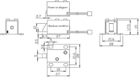 LY-031 DC6V 0-8A Electromagnetic Lock Upward - 5