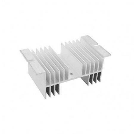  M Shape Aluminum Single Phase Solid State Relay SSR Heat Sink Base Small Type Heat Radiator For 10A to100A Size:125x50x70MM - 1