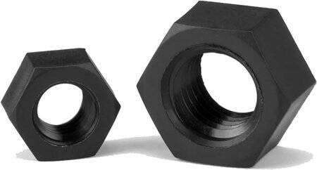 M16 Black Hexagonal Nylon Nut - 3