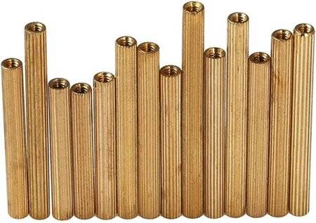 M2 16mm Çift Geçişli Dairesel Tırmıklı Bakır Kaplı Kamera Vidası - 1